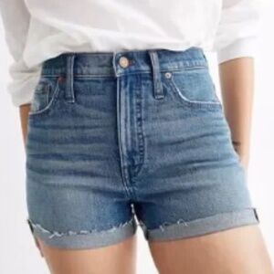 NWT MADEWELL High Rise Denim Shorts 23